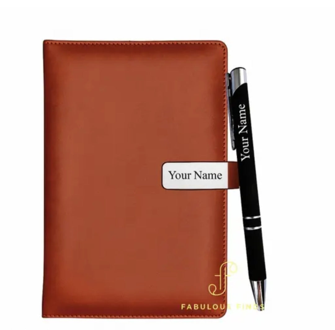 Personalised Leather Diary & Pen Set – Perfect Teacher’s Day Gift