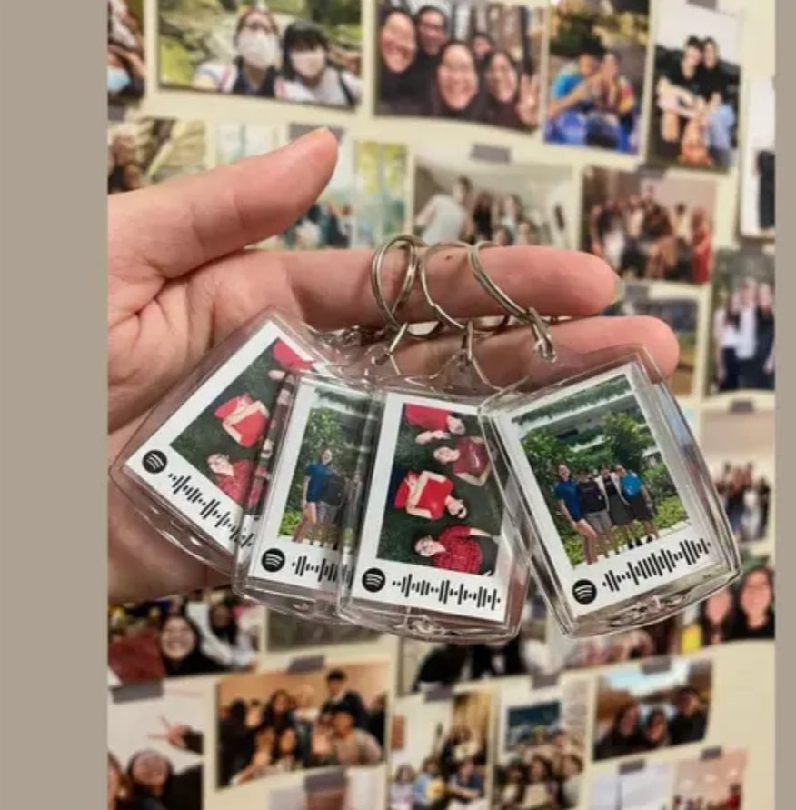 Costomized/Personlized MS Cute Spotify Song Code Keychain With Your Photo(pack of 1)