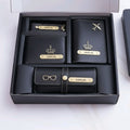 Premium Customized Gift Set of Wallet, Sunglasses Cover, Keychain & Passporrt Cover 4 in one Combo Pack