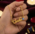 Elegant Evil Eye Name Necklace