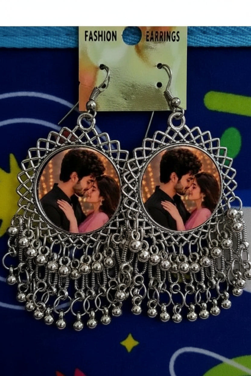 Adorable silver customized earings