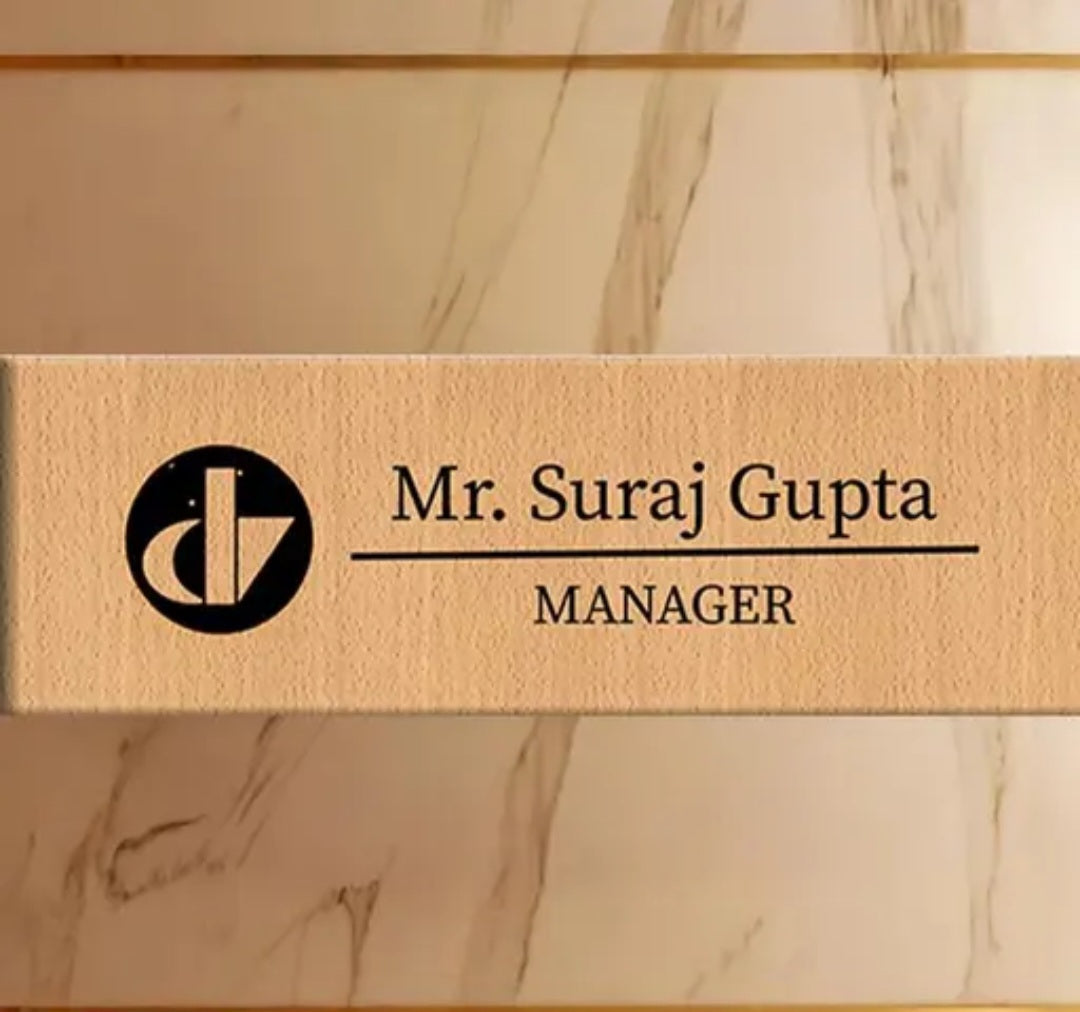 Name Plate Frame Customized Rectangle Shape Wood Gift - [Family Name] Residence|(Size12x4)|