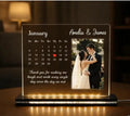 Customised LED Acrylic Calendar with Wooden Base