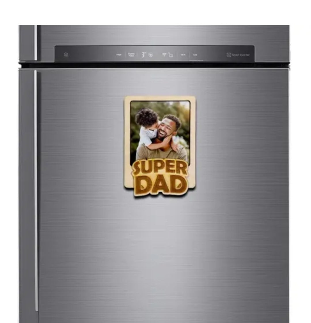 Photo Fridge Magnet for Dad | Wooden MDF UV Printed