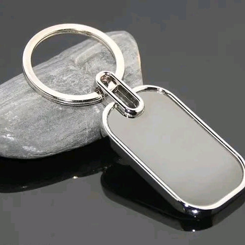 Laser engraved key chain glossy customized
