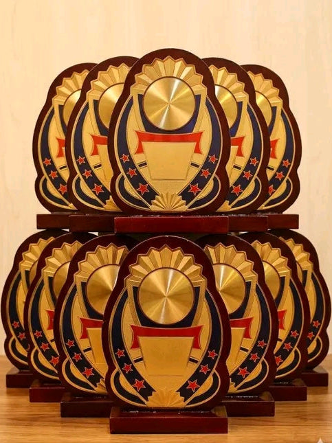 Wooden sheilds Momento Single Board Pack of 10(8.5 Inch) personalized