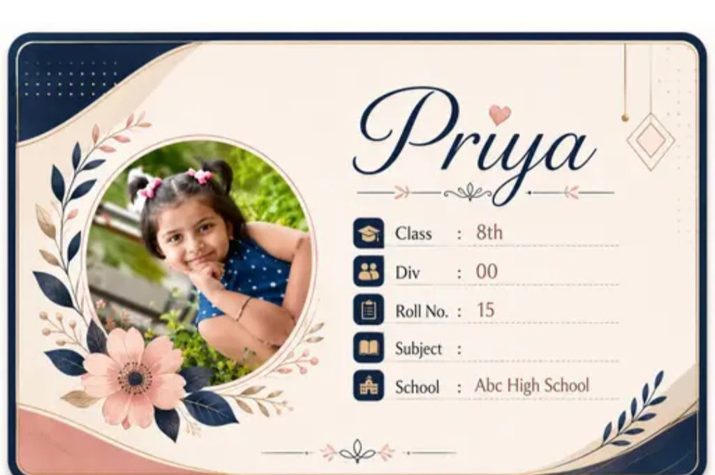 Customized Student Information Sticker