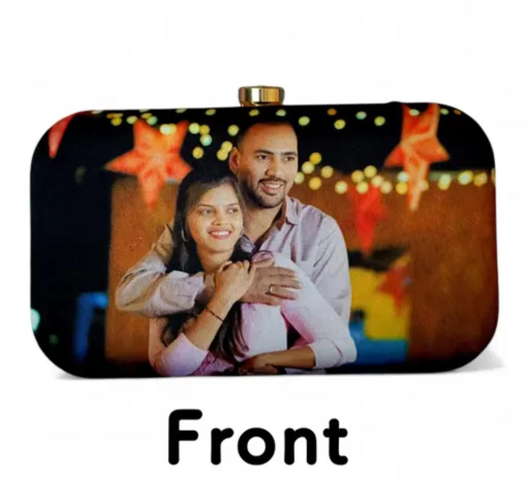 Customized Printed Clutch With Photo And Name Personalised