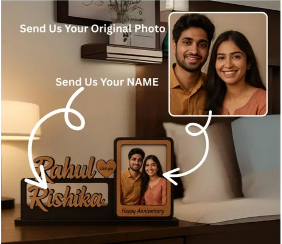 Customized Couple Photo Frame with Name & Photo