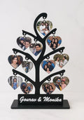 Personalized Heart Shape Family Photo Frame Tree with 11 Photos – Customized Gift for Anniversary, Birthday & Home Decor
