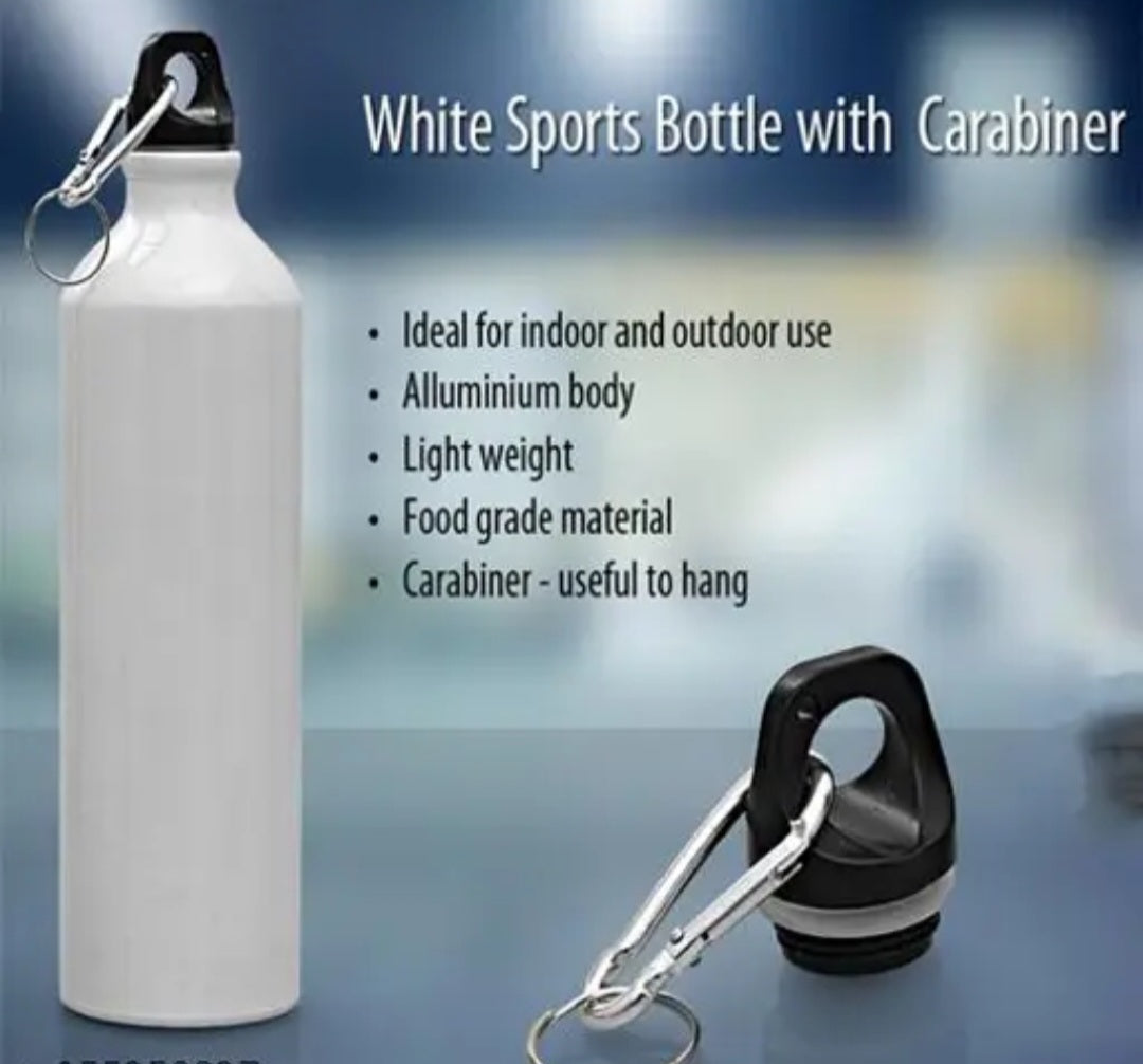 Customized Photo Printed Sipper Water Bottle – White (750 ml)