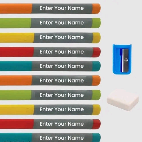 Pencil set 10 pc customize name unique gifts